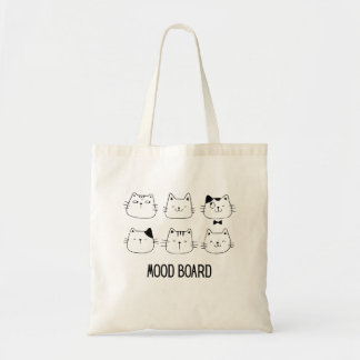 Moeilijk Kat Mood Board Doodle Tote Bag