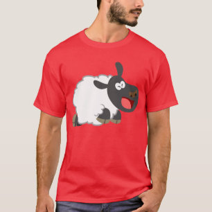 Moeilijk Lachend Cartoon Schaap T-Shirt