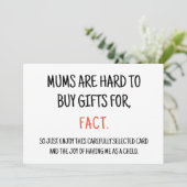 Moeilijk om een cadeau voor te kopen Grappige verj Kaart (Staand voorkant)