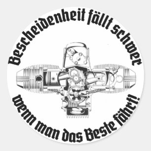 Moeilijk om nederige sticker te zijn