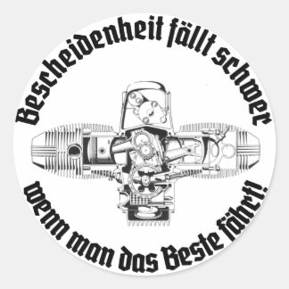 Moeilijk om nederige sticker te zijn