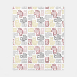 Moeilijk Pastel Lama Puzzel Patroon Fleece Deken