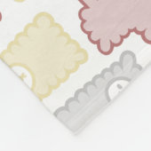 Moeilijk Pastel Lama Puzzel Patroon Fleece Deken (Hoek)