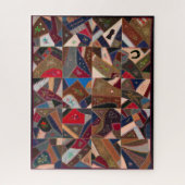 Moeilijk patchwork American Crazy Quilt Puzzle Legpuzzel (Verticaal)