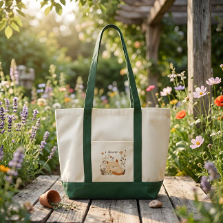 Moeilijk slapend kitten bloemige aangepaste naam tote bag
