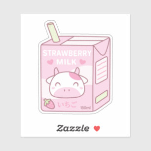 Moeilijk te weerstaan Strawberry Melk Pakket Doodl Sticker