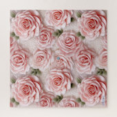 moeilijke 3D roze roos Legpuzzel (Verticaal)