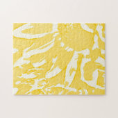 Moeilijke Abstracte Gele Zonnebloem Legpuzzel (Horizontaal)