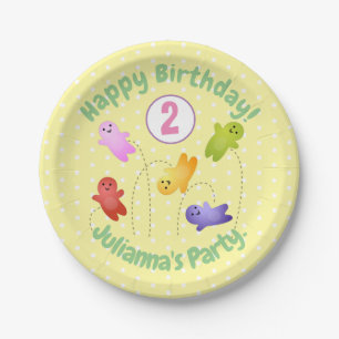 Moeilijke baby snoepjes snoepjes cartoon papieren bordje