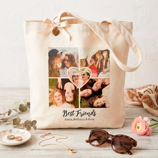 Moeilijke "Beste Vriendinnen" Persoonlijke 5 Foto Tote Bag