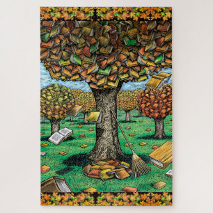 Moeilijke boekstructuur Puzzle Legpuzzel