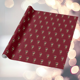 Moeilijke dag kerst elf inpakpapier
