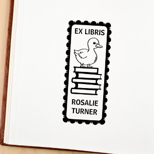 Moeilijke Eend Ex Libris Boekplaat Rubberstempel