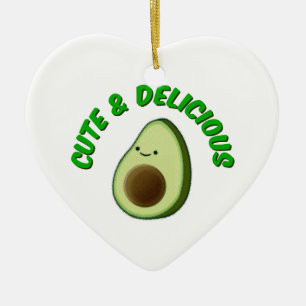 Moeilijke en lekkere avocado keramisch ornament