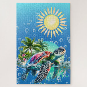 Moeilijke grillige Zee Turtle Jigsaw Puzzel
