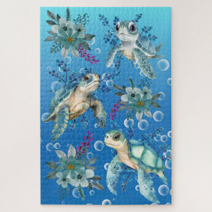 Moeilijke grillige Zee Turtle Jigsaw Puzzel