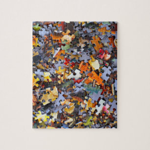 Moeilijke jigzaag puzzelstukjes legpuzzel