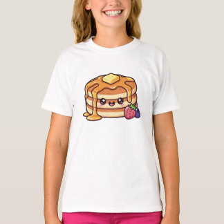 Moeilijke Kawaii Pannenkoekenstapel met Stroop en T-shirt