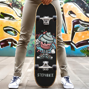 Moeilijke Kersencupcake Skateboard met Naam