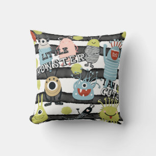 Moeilijke kleine monsters moderne chic waterverf s kussen