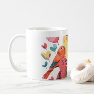 Moeilijke Liefdesvogels Pastelkleurige Koffiemok