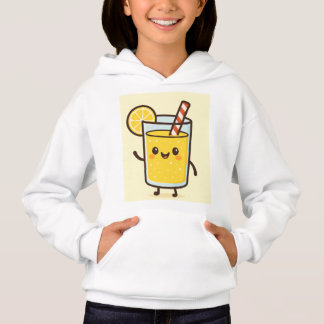 Moeilijke limonadedrank Cartoon witte hoodie