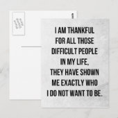 Moeilijke mensen citeren briefkaart (Voorkant / Achterkant)