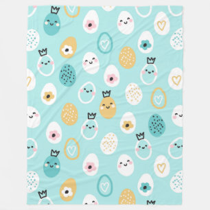 Moeilijke Pasen Eieren Patroon Kawaii Pastel Eiere Fleece Deken