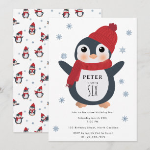 Moeilijke Pinguïns Winter Vogels Arctische Dieren  Kaart