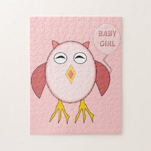 Moeilijke Roze Baby Meisje Uil Puzzel