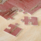 Moeilijke Roze Bloemen Grunge Decoupage Geïnspiree Legpuzzel (Zijkant)