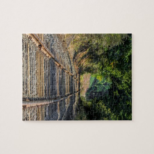 Moeilijke sporen van spoorwegen Puzzle Legpuzzel (Horizontaal)