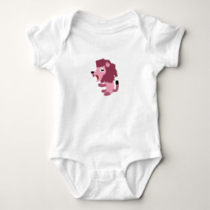 Moeilijke Tekening Leeuw Roze Baby Rompertje