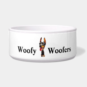 Moeite Cartoon Dobermann Pinscher Hondenkom Voerbakje