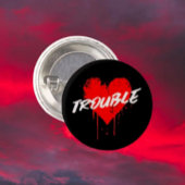 moeite | Druppelende hart pin-back Button