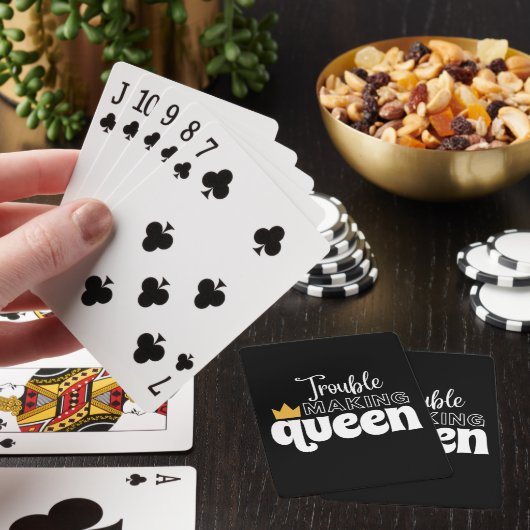 MOEITE MET KONINGIN MAKEN POKERKAARTEN (Insitu)