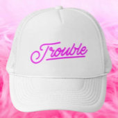 moeite | Neon Pink Script Trucker Hat Pet