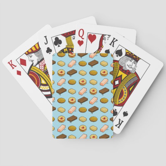Moeitekoekjes & Biscuit Pixel Art Stijl Patroon Pokerkaarten (Achterkant)