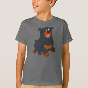 Moeizame Cartoon Rottweiler Kinderen T-Shirt