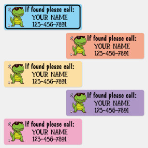 Moeizame Persoonlijke Dinosaurus Golfclub Labels