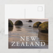 Moeraki Boulders op strand Briefkaart (Voorkant / Achterkant)