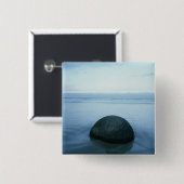 Moeraki Boulders Vierkante Button 5,1 Cm (Voorkant /achterkant)