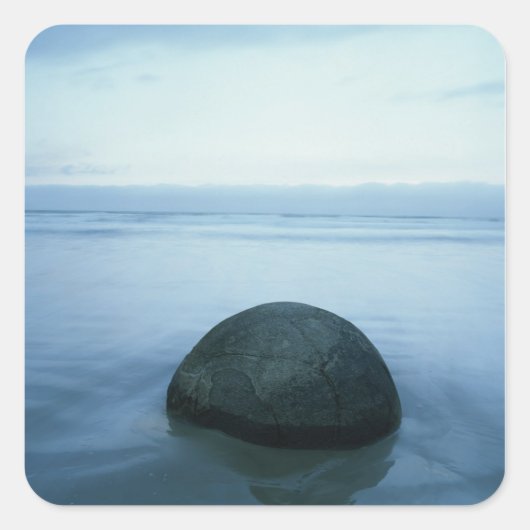 Moeraki Boulders Vierkante Sticker (Voorkant)