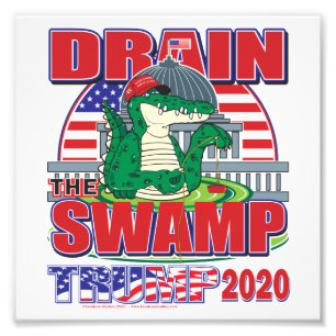Moeras leeg laten lopen Trump 2020 Foto Afdruk