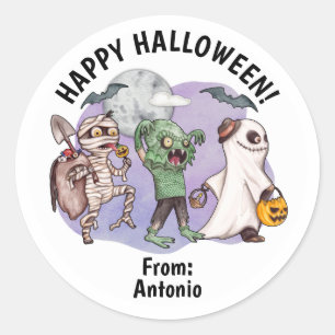 Moeras Monster Mumie Geest Halloween Stickers