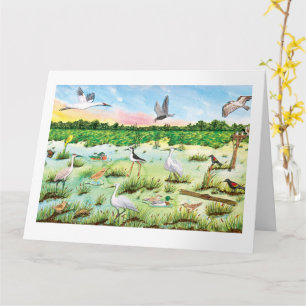 moerasgebied-gevouwen Wenskaart Kaart