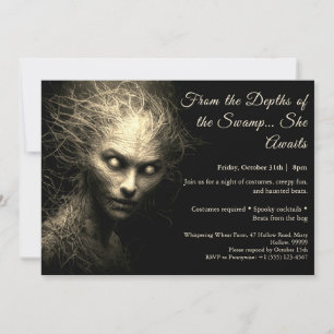 Moerasheks Halloween-feest Uitnodiging