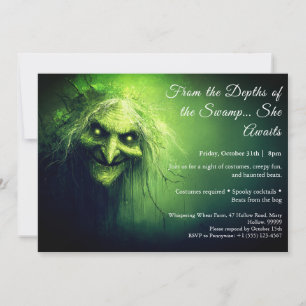 Moerasheks Halloween-kostuumfeest Uitnodiging