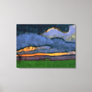 Moeraslandschap met een molen   Emil Nolde   Canvas Afdruk