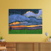 Moeraslandschap met een molen | Emil Nolde | Canvas Afdruk (Insitu (Woonkamer))